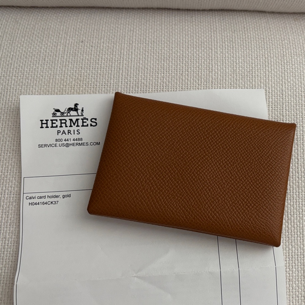 Hermès Calvi Card Holder “Gold” SLG